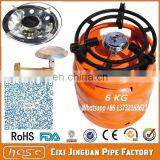 Hot Stainless Steel 14.4L 6KG Gas Cylinder, Empty Gas Cylinder, Cooking Gas Cylinders With LPG Camping Gas Burner Head Stove thumbnail-6