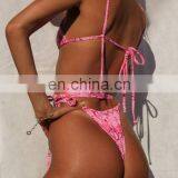 New Sexy Brazilian Snake Print Bikini Set Women Bandage Sling Thong Beach Bikini Mujer Two Piece Padded Swimsuit thumbnail-5