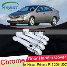 for Nissan Primera P12 2001 2002 2003 2004 2005 2006 2007 Luxuriou Chrome Door Handle Cover Trim Set Car Styling Accessories ABS thumbnail-1