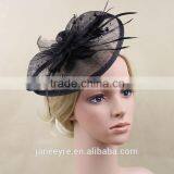 New Design Chunch/Wedding/Party Hair Clip Fascinator Sinamay Hat With Pearl Decorate thumbnail-2