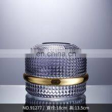 Most Popular Consumer Small Decorative Gold Crystal Glass Tall Vase Flower Vintage Style For Wedding thumbnail-3