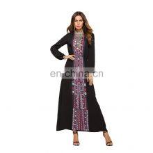 Boho Long Sleeve Maxi Women Dress Bohemian Elegant Casual Long Dresses Muslim Khaki Grey Loose Autumn Fashion Clothes New thumbnail-1