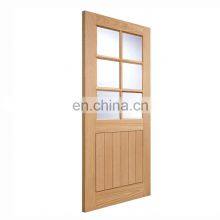 Simple Bathroom Toilet Wood Framed Glass Door French Cheap Oak Solid Interior Wooden Doors thumbnail-4