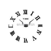 Large DIY Decorative Frameless 3d Home Office Roman Numerals Wall Sticker Clock Decals thumbnail-2