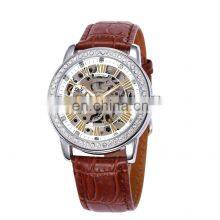 SHENHUA 9592N Lady Mechanical Wrist Watch Women Skeleton Automatic Self-Wind Watches With Rhinestone thumbnail-3