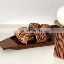 Rattan Napkin Ring Mid Century Modern 60s Set Tableware Set Napkin Holder Rings Wovenmade in Vietnam thumbnail-3