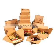 High Quality Ecofriendly Box for Fast Lunch Sushi Meal Rice Fruit Salad Parcel Corrugated Cardboard Takeaway Food Package Paper