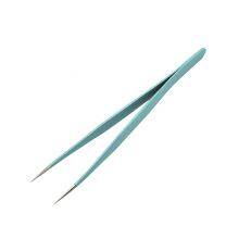 Colorful Makeup Eyelash Tweezers High-quality Stainless Steel Acid and Alkali Resistant Blue Straight Head Tweezers Sticker thumbnail-4