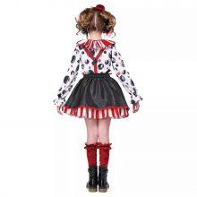 Children's Halloween Clown Costumes Girls Funny Joker Cosplay Skirt Costume thumbnail-2