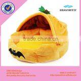 2015 Hot Sale Custom Yellow Plush Halloween Pumpkin Pet Bed for Dog and Cat thumbnail-2