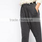 High Quality Womens Casual 100% Cotton Peg Top Pants thumbnail-4