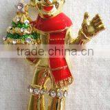 Fashion Gold Clown Brooch With Red Enamel thumbnail-1