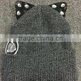 Hot Selling Super Star Rihanna Same Style Lace Cat Ear With Jewelry Embroidery Ladies Hat thumbnail-6