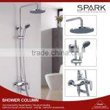 Wall Mounted Brass Shower Column Set With Hand Shower for Bathroom