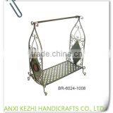 LC-84049 Bathroom Wrought Iron Metal Floor Standing Towel Rack thumbnail-5