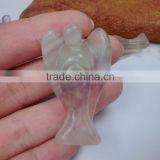 Natural Flourite Carving Angels Handicraft Carved Gemstone Angels Different Shape Different Size thumbnail-3