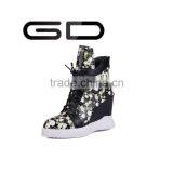 2016 New Style Casual Soft Lace up Women Favorite Wedge Shoes