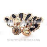 Exaggerated Kundan Ladies Finger Gold Design Fashion Ring Finger Rings Photos thumbnail-1