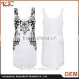 Latest fashion design formal patterns OEM elegant slim white black patterns printed women bodycon dress