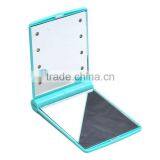 Plastic Makeup Mirror With Led Lights / Lighting Pocket Led Makeup Mirror / Square Compact Led Mirror Light thumbnail-1