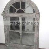 Antique Metal Window Wall Mirror
