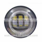 4-1/2" Halo Black LED Auxiliary Spot Fog Passing Lights Lamps Pair Harley Motorcycle thumbnail-1