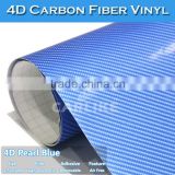Self Adhesive Vinyl Pearl Blue 4D Carbon Fiber Car Sticker