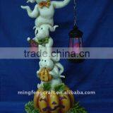 Polyresin Halloween Day 's Solar Light For Garden Decoration Craft