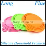 Food Grade Colorful Round Silicone Dog Bowl