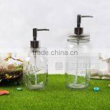 MZ various sizes liquid glass bottle with dispenser pump for cosmetic