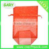 White Cosmetic Drawstring Organza Bag thumbnail-4