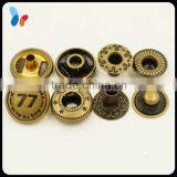 Custom Debossed Logo Antique Copper Snap Press Button