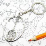 Handmade Stainless Badminton racket Key chian / Handmade metal craft