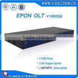 CE Certificated 1U 2PON Layer 3 Route 2GE & 2SFP Uplink Ftth Epon Optical Line Terminal Support SNMP Telnet CLI thumbnail-1