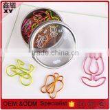 professional manufacturer tin box bike bicycle butterfly tulip shaped paper clips