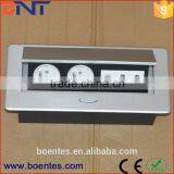 Europe Popular Desktop Power Pop Up Socket With French/EU/UK Outlet for Conference Furniture thumbnail-1