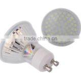 GU10 3W 60leds 3528SMD 6000K Cool White Light Glass Led Spot Light