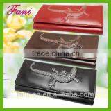High Clearly Crocodile Shape Embossing With Plain Line Deisng Leather Purses and Wallets for Women thumbnail-1