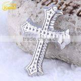 Dubai White Gold Plated Stainless Steel Crucifix/cross Pendant thumbnail-2