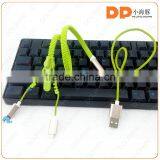 Fashin Eletroplated Camouflage Zipper USB data cable both for iPhone/Micro usb cable