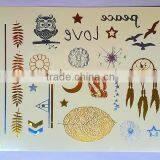 Elephants Gold Temporary Jewelry Tattoos Skin Adhesive Sticker Paper thumbnail-4