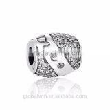 Wholesale Engravable "Marry Me" Custom Wedding Charms Bali Pave Crystal Vintave Thailand Solid Sterling Charms Bead thumbnail-2