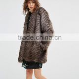 2016 Autumn Winter latest design luxury Faux Fur Coat Custom