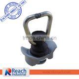 W Plastic Base Single Stud Fitting With Stainless Steel D Ring thumbnail-1