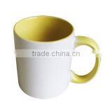 11oz Whtie Inner Color Handle Sublimation Coated Mug thumbnail-5