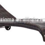 2017 Trade Assurance Hot Sale Modern Aluminium Frame pe Rattan Handmade Lover Chaise Sun Lounge thumbnail-2