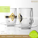 Best Quality Borosilicate Double Wall Glass Water Cup Mug thumbnail-3
