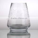 Tall Cube Glass Vase With Decorative Flowers thumbnail-5