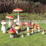 Garden Ornaments Fiberglass Decorative Garden Mushroom Sculpture thumbnail-4