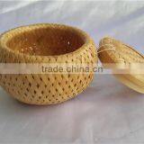 Chinese Style round New Bamboo weave funeral Casket with lid S